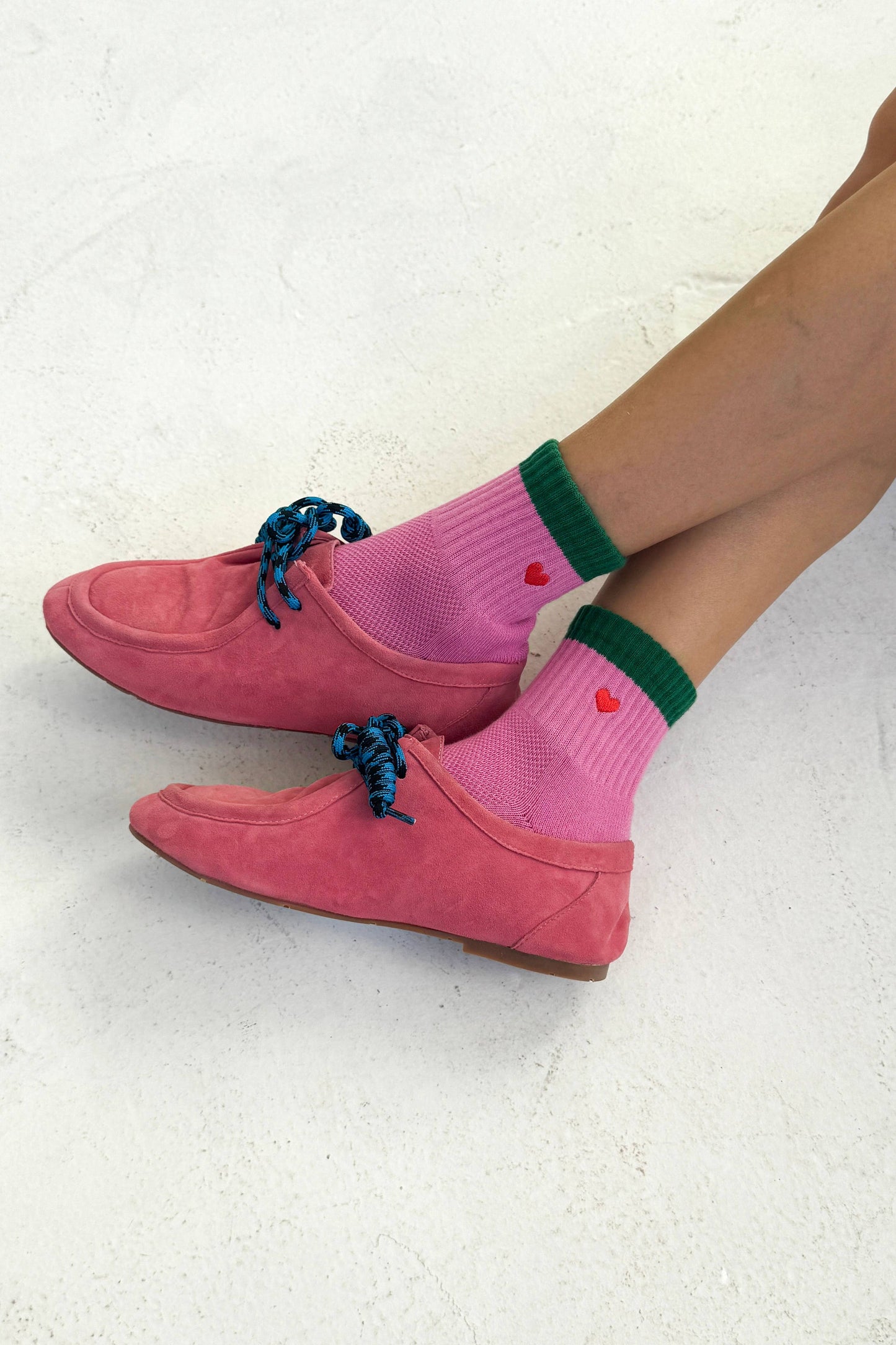 Embroidered Color Block Girlfriend Socks - Multiple Colors