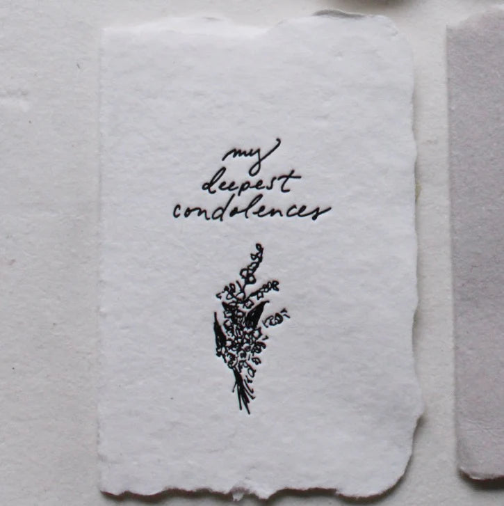 Condolences/Lily of the Valley Handmade Card