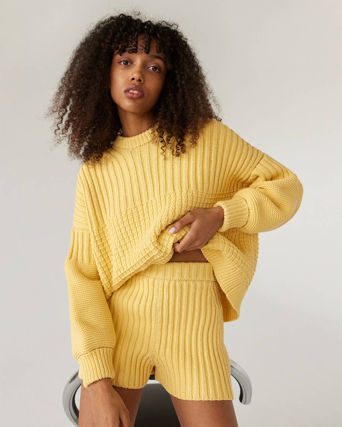 Delčia Organic Cotton Sweater - Lemon