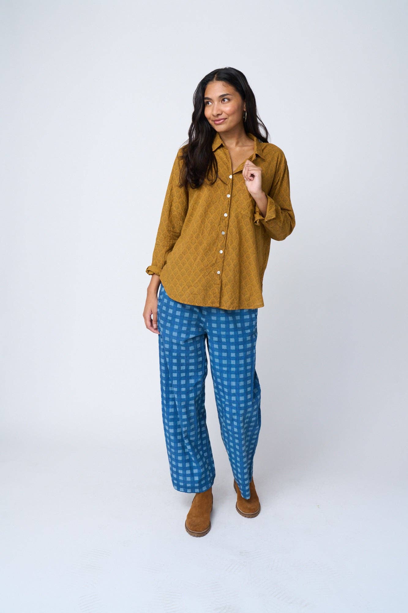 Good Boyfriend Shirt - Sunflower Overdye Honeycomb