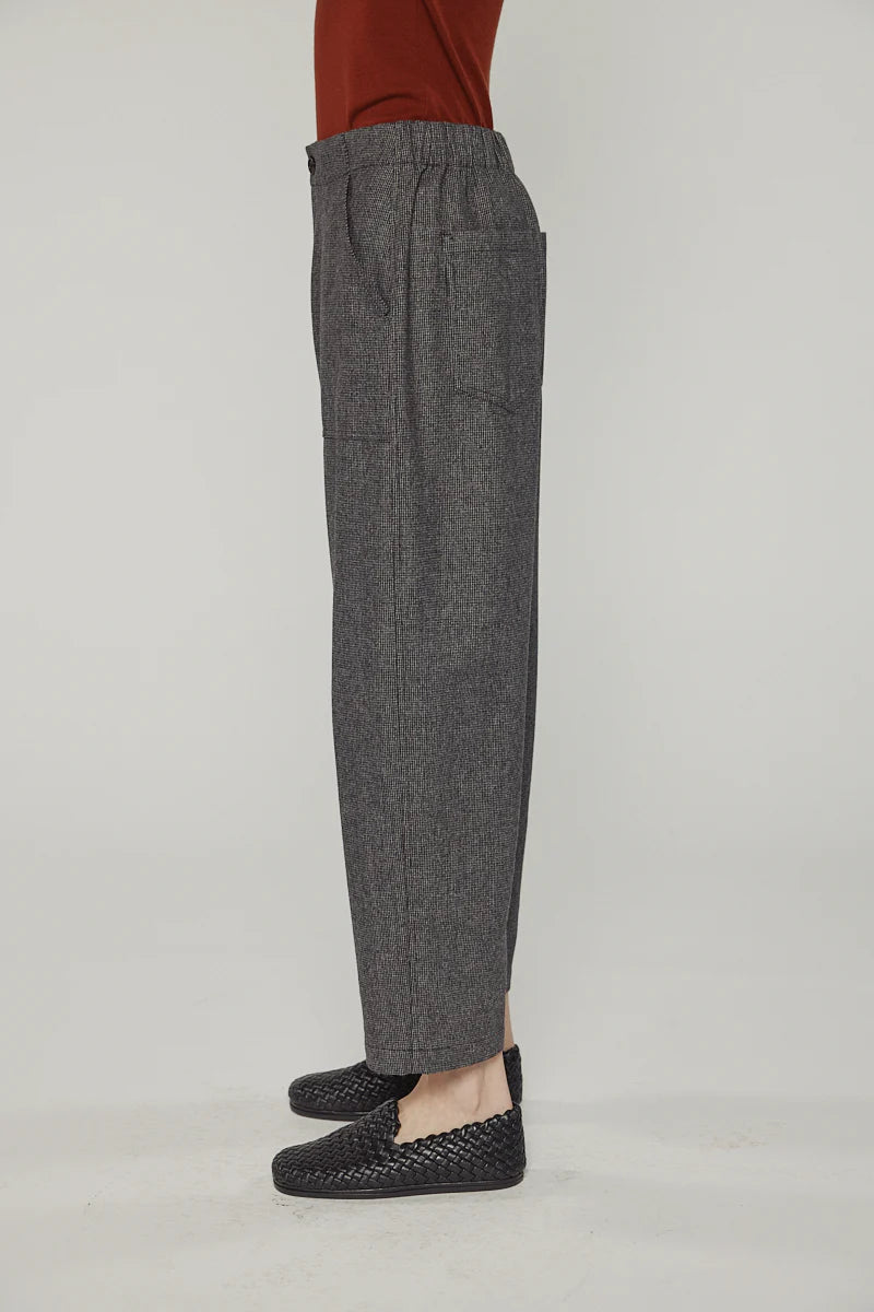 Wool Blend Herringbone Pants