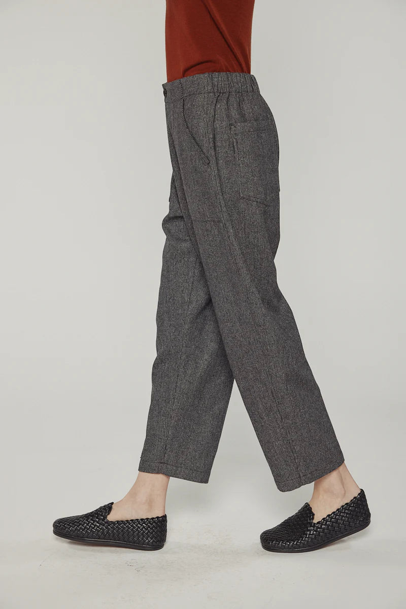 Wool Blend Herringbone Pants