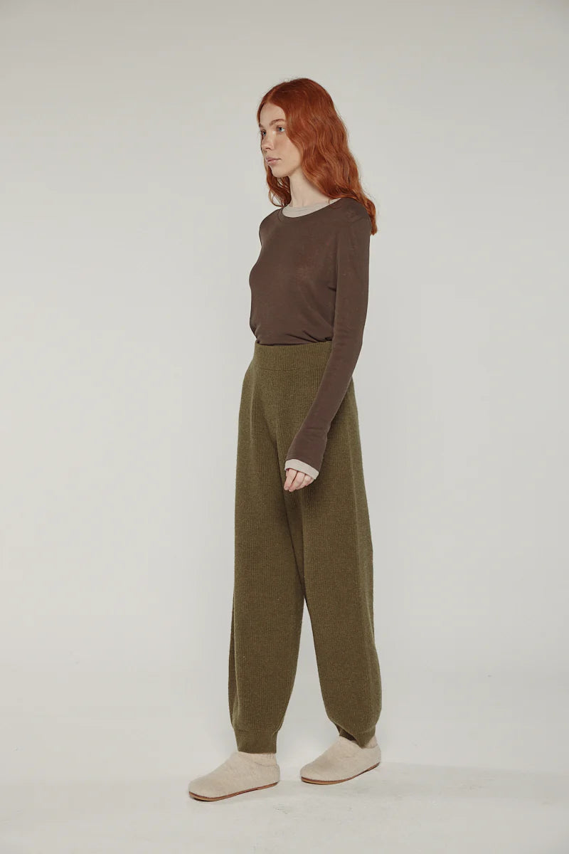 Cashmere Wool Blend Sweater Pants