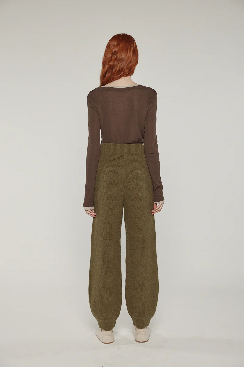 Cashmere Wool Blend Sweater Pants