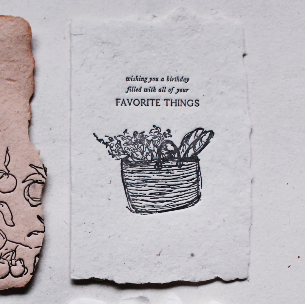 Handmade Birthday Card - French Market Basket