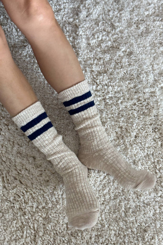 Cottage Varsity Socks - Oatmeal Varsity