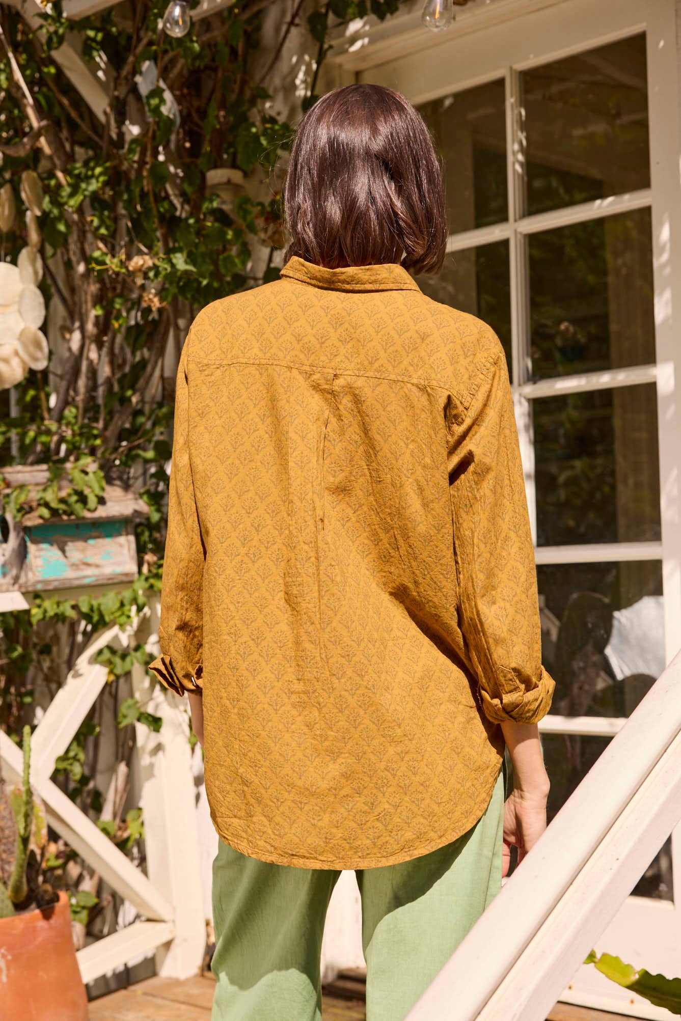 Good Boyfriend Shirt - Sunflower Overdye Honeycomb