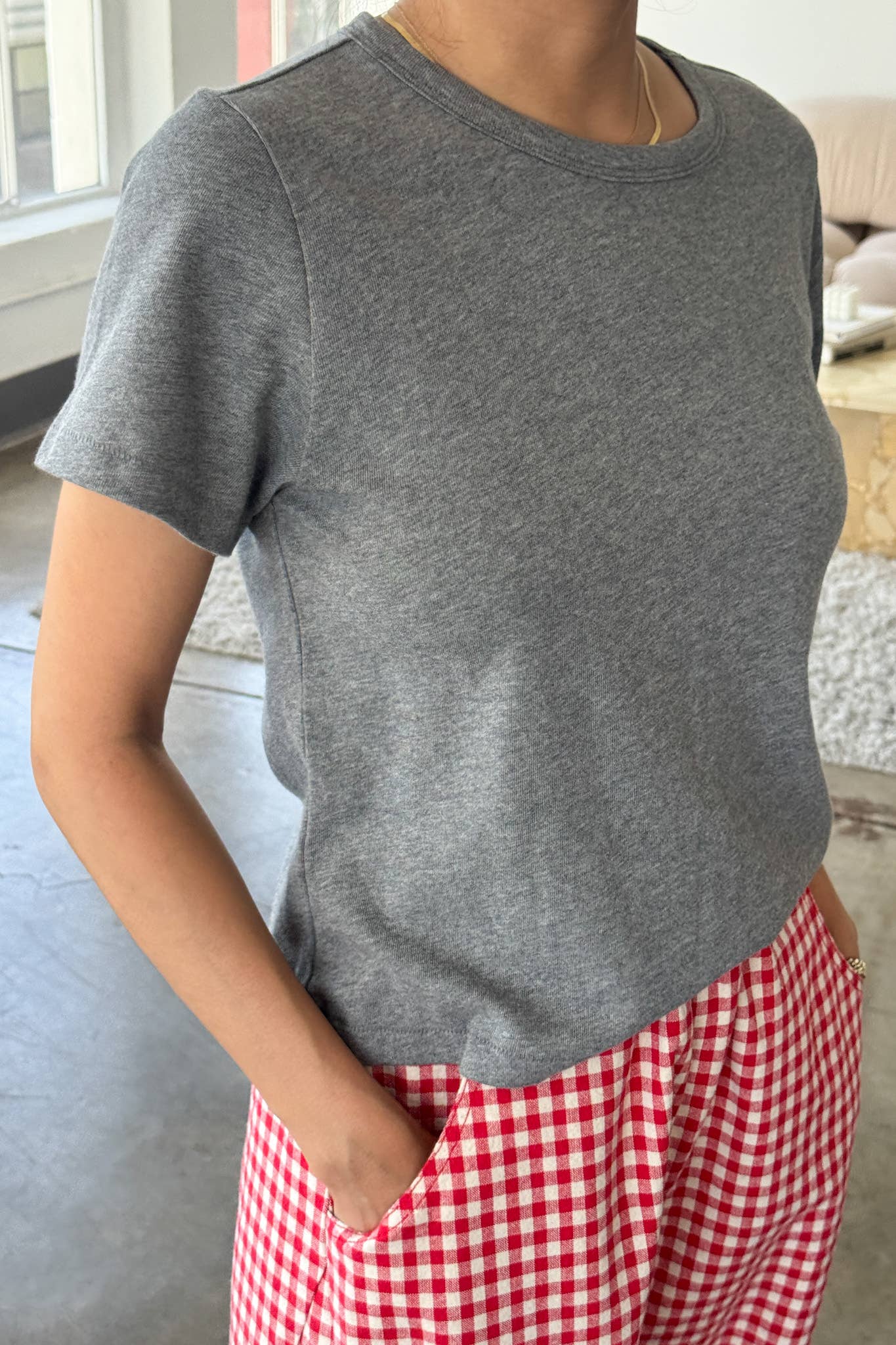 The Little Boy Tee - Melange Grey