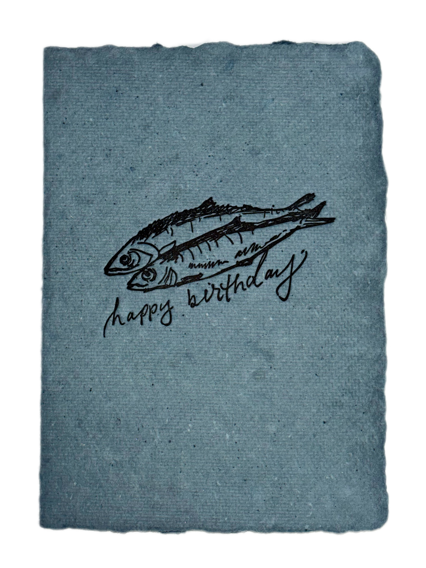 Handmade Birthday Card - Fishes