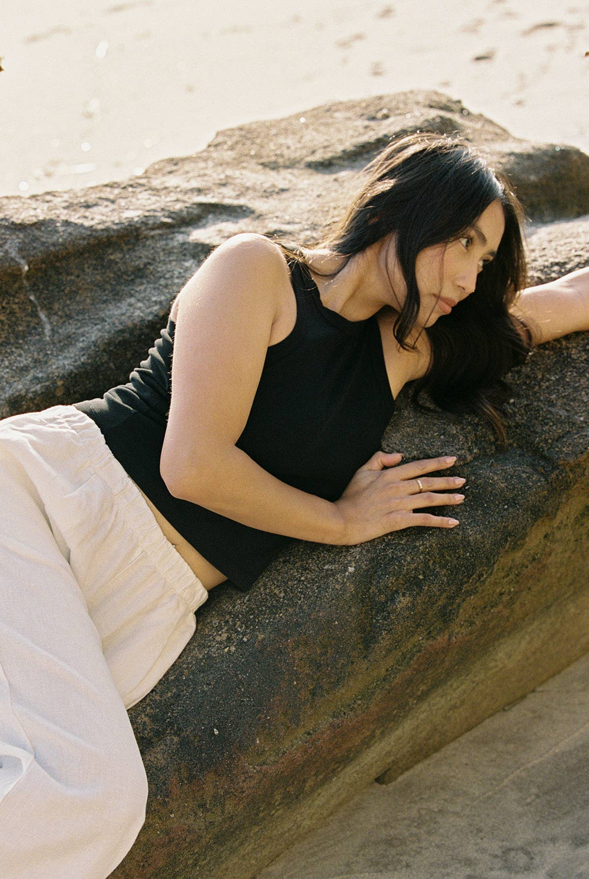 Organic High Neck Tank - Black
