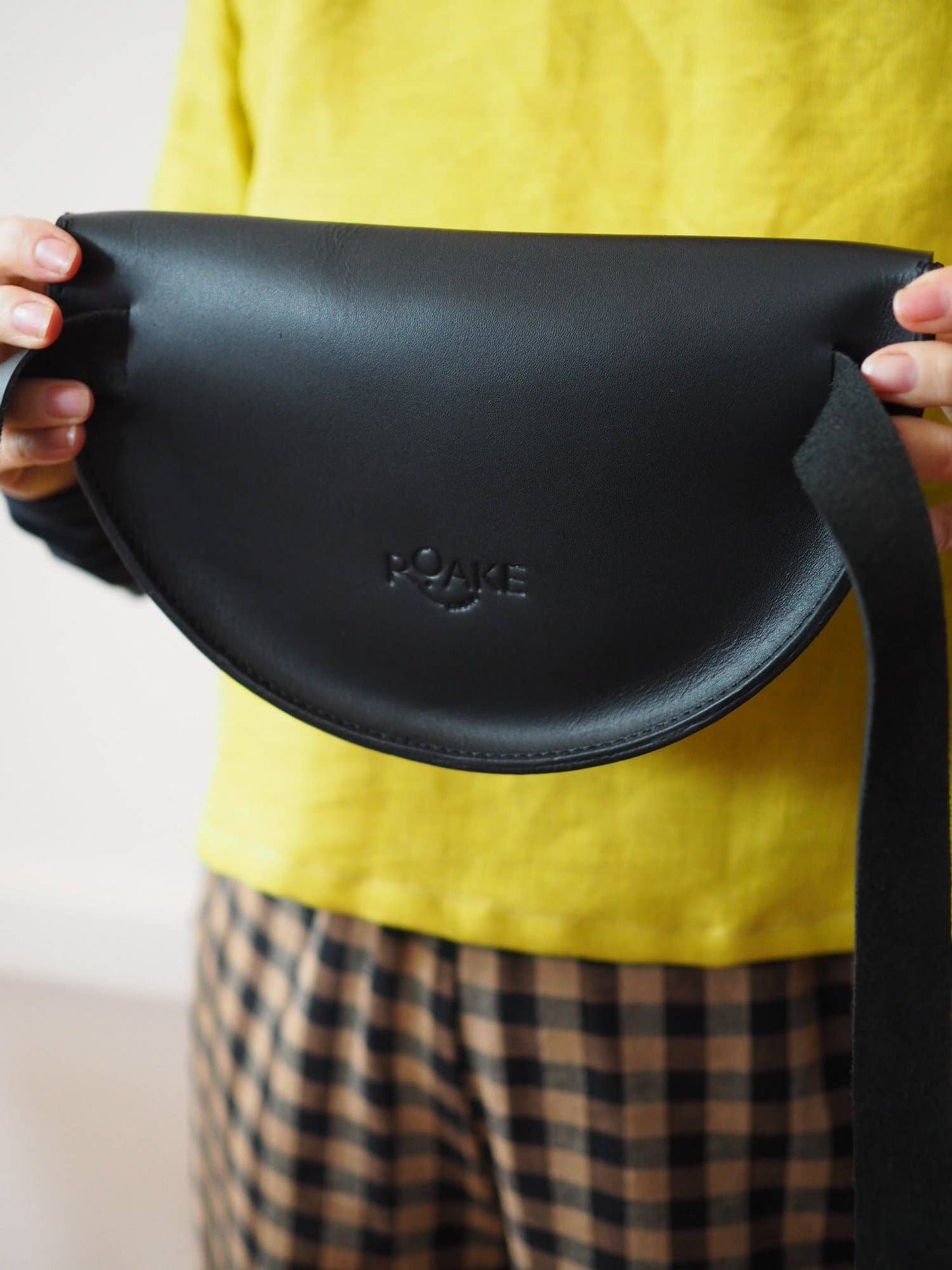 Heather Half Moon Belt Bag - Black
