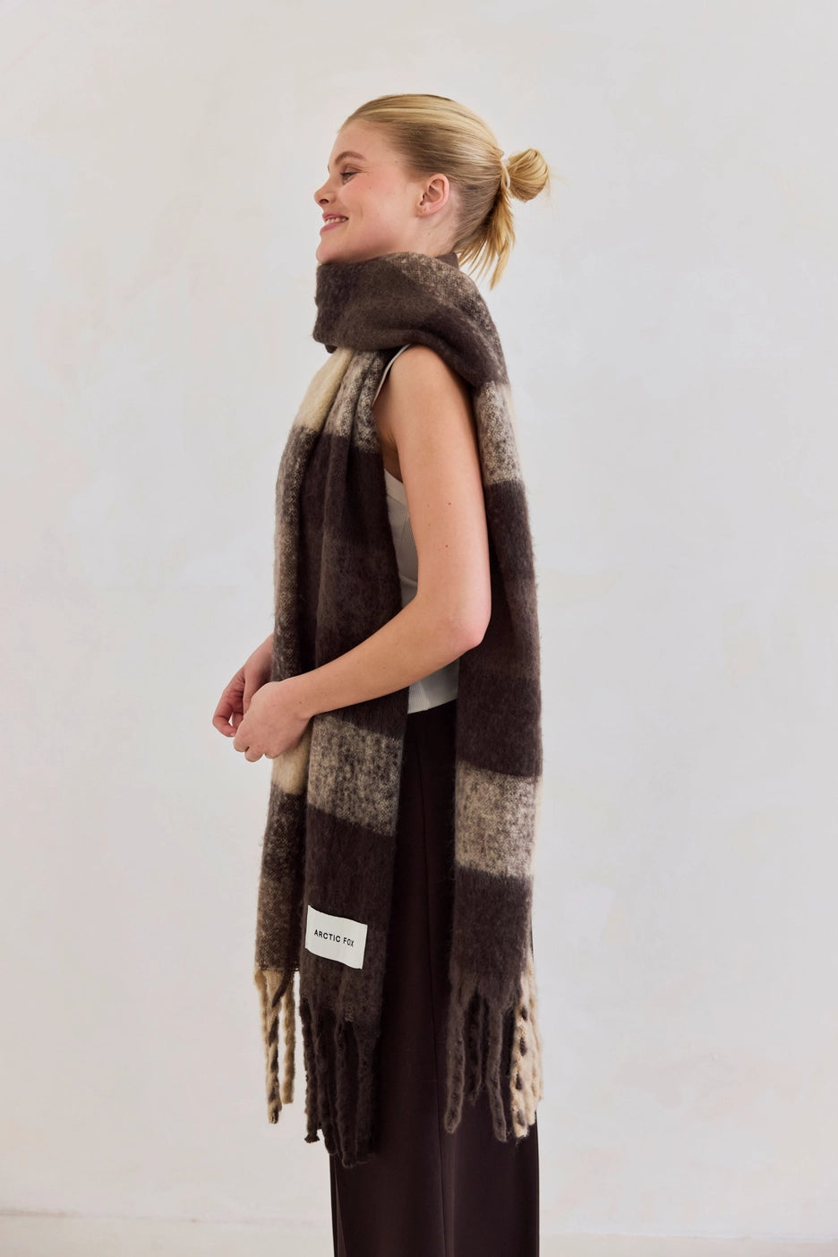 The Reykjavik Scarf - Brown Check