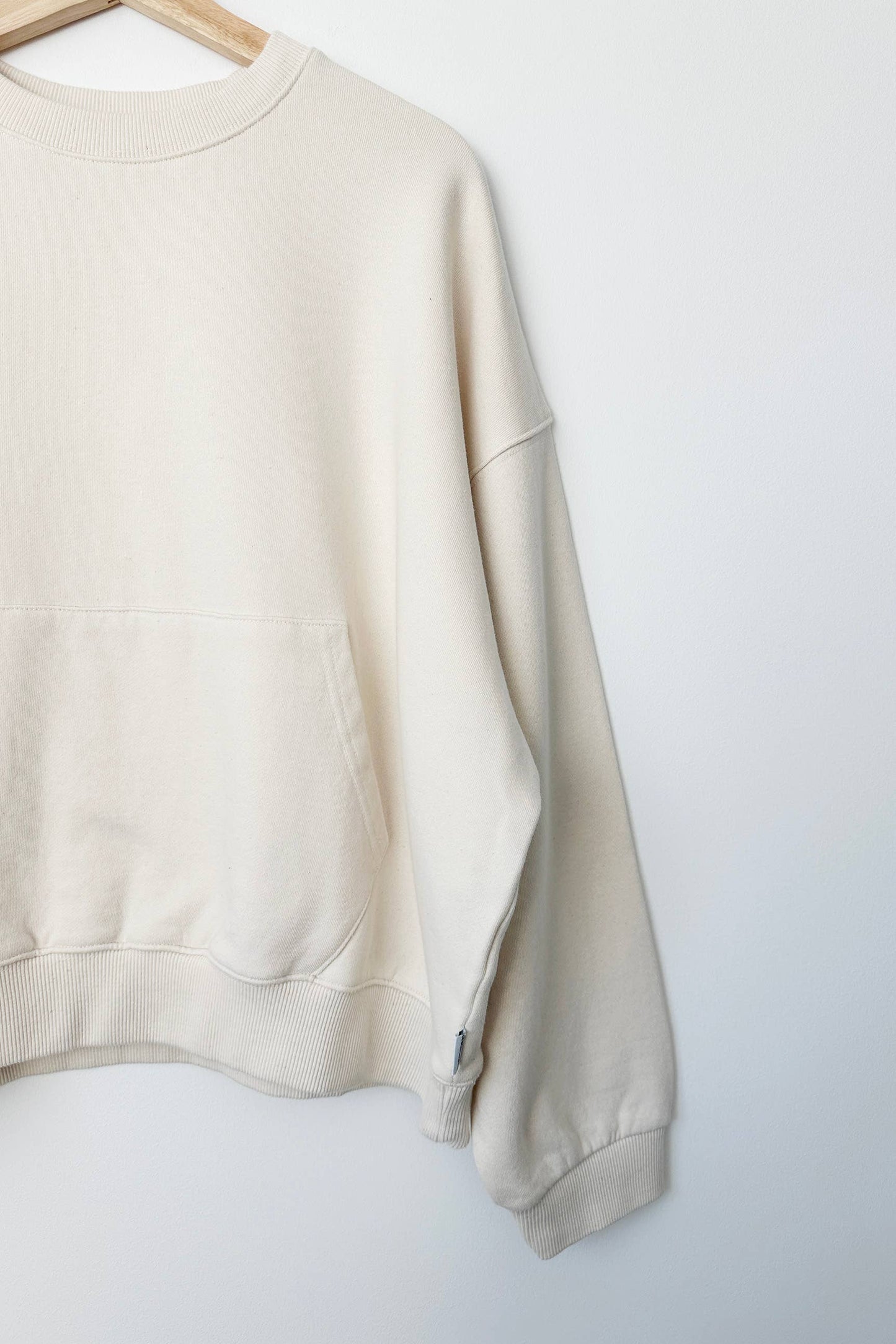 French Terry Poche Top - Naturel