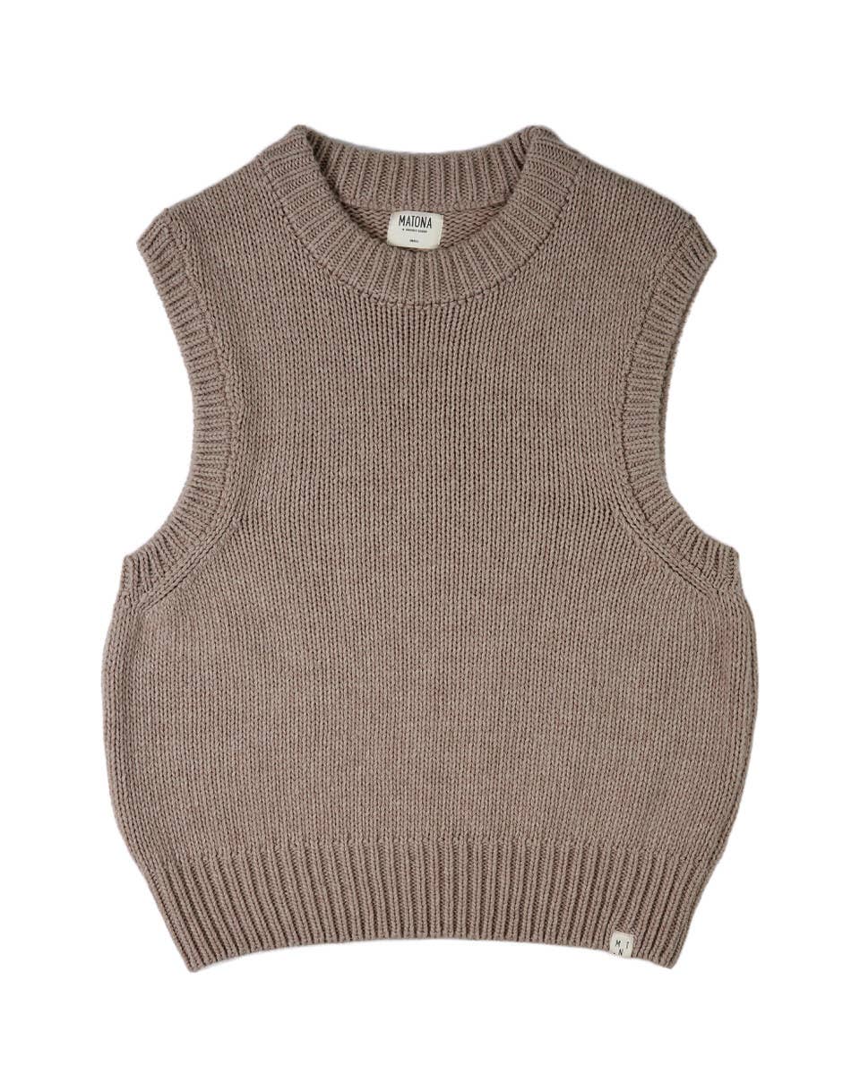 Slipover Knit Vest - Hare