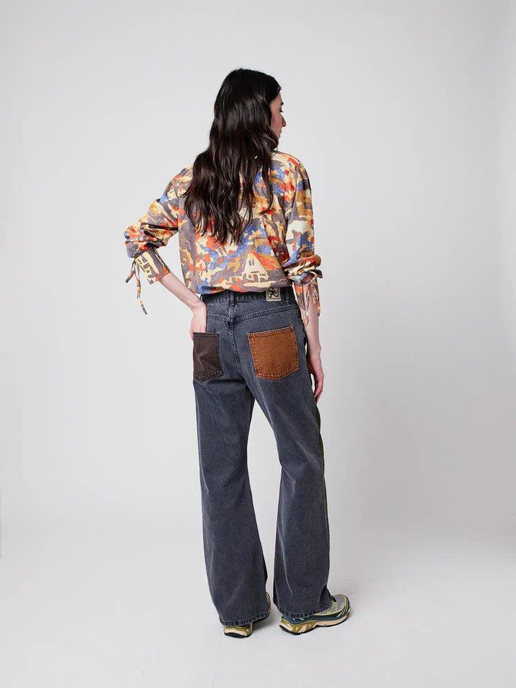 Forest House Pattern Relaxed Shirt