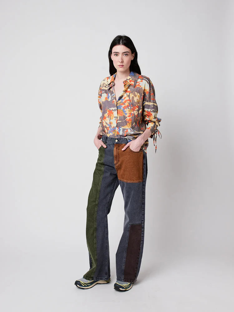 Forest House Pattern Relaxed Shirt