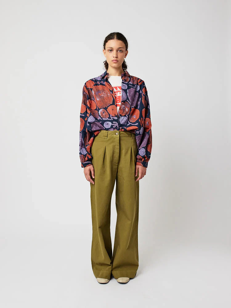 Dahlia Pattern Gathered Shirt