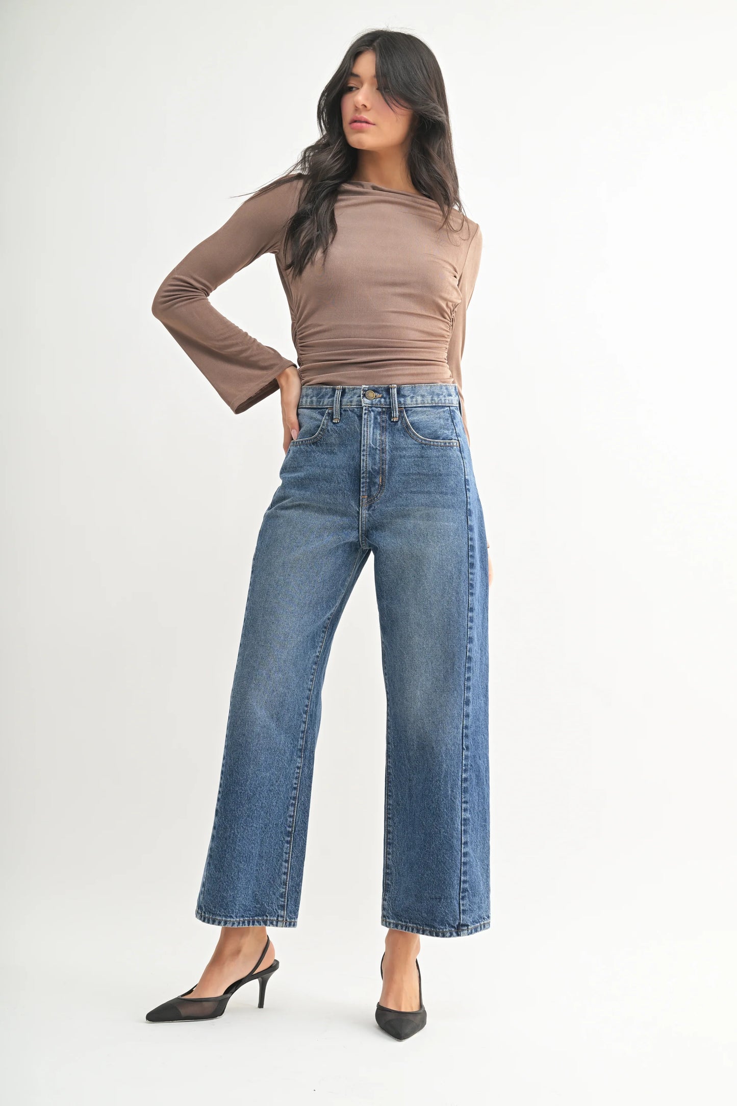 Barrel Jean Twist - Dark Denim