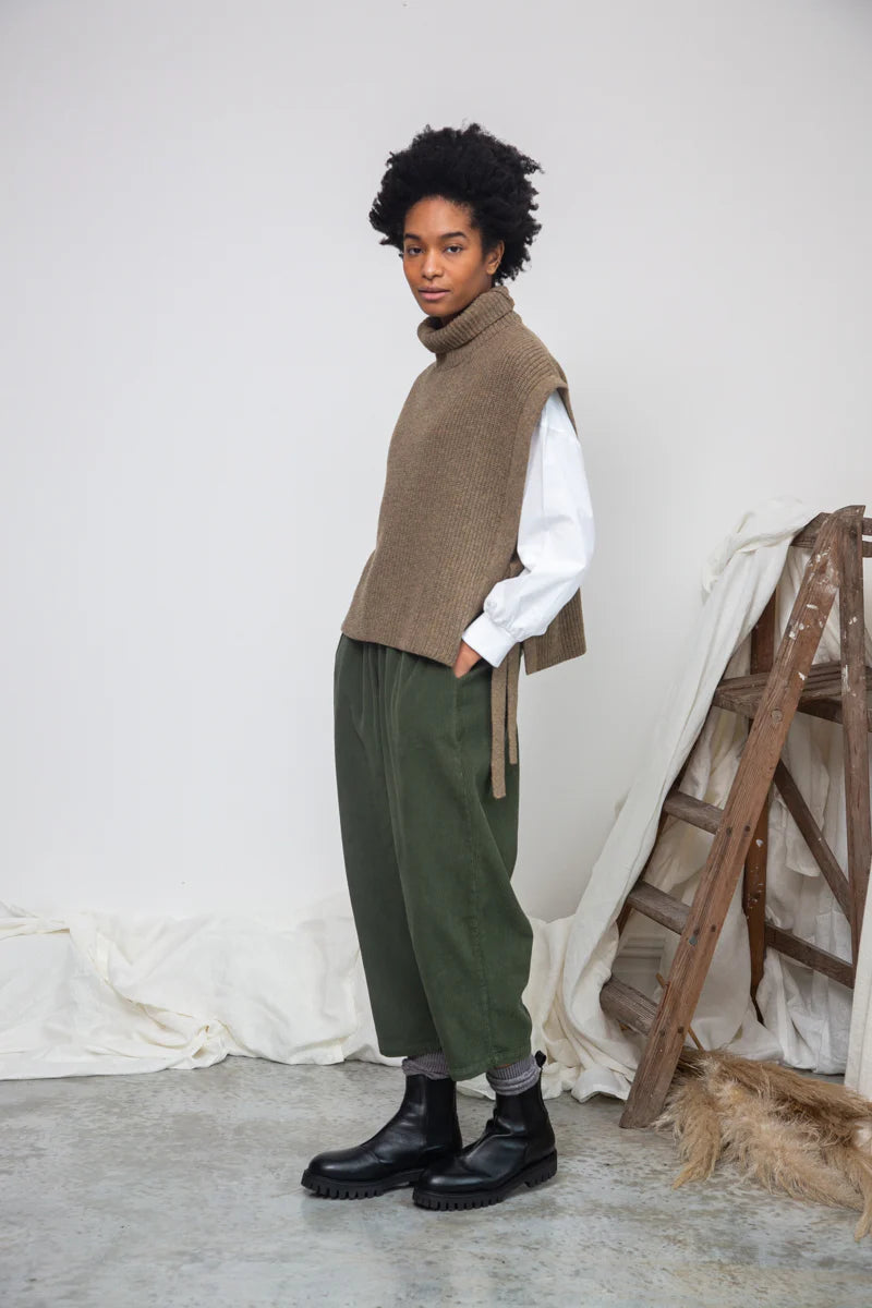 Kanon Recycled Wool Knitted Vest - Taupe Marl