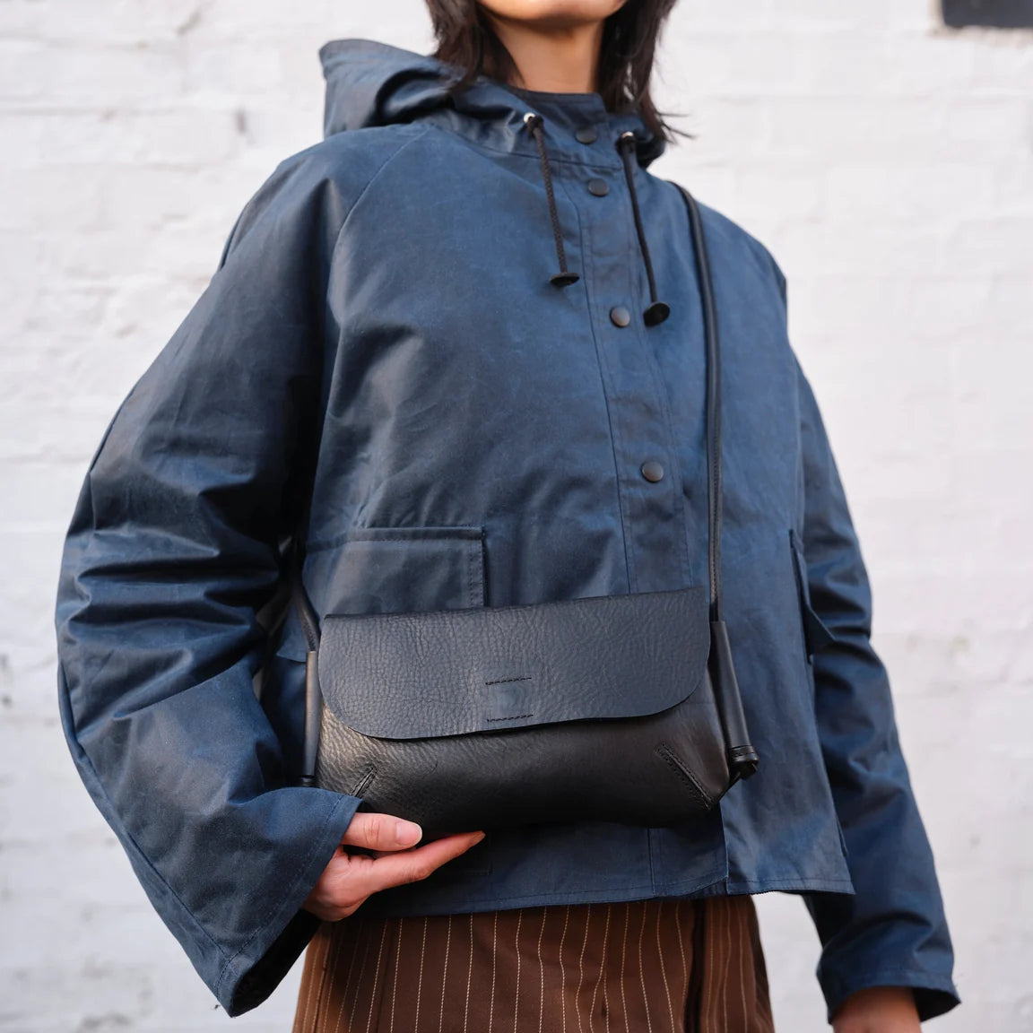 Waxed Cotton Pop Jacket - Vintage Navy