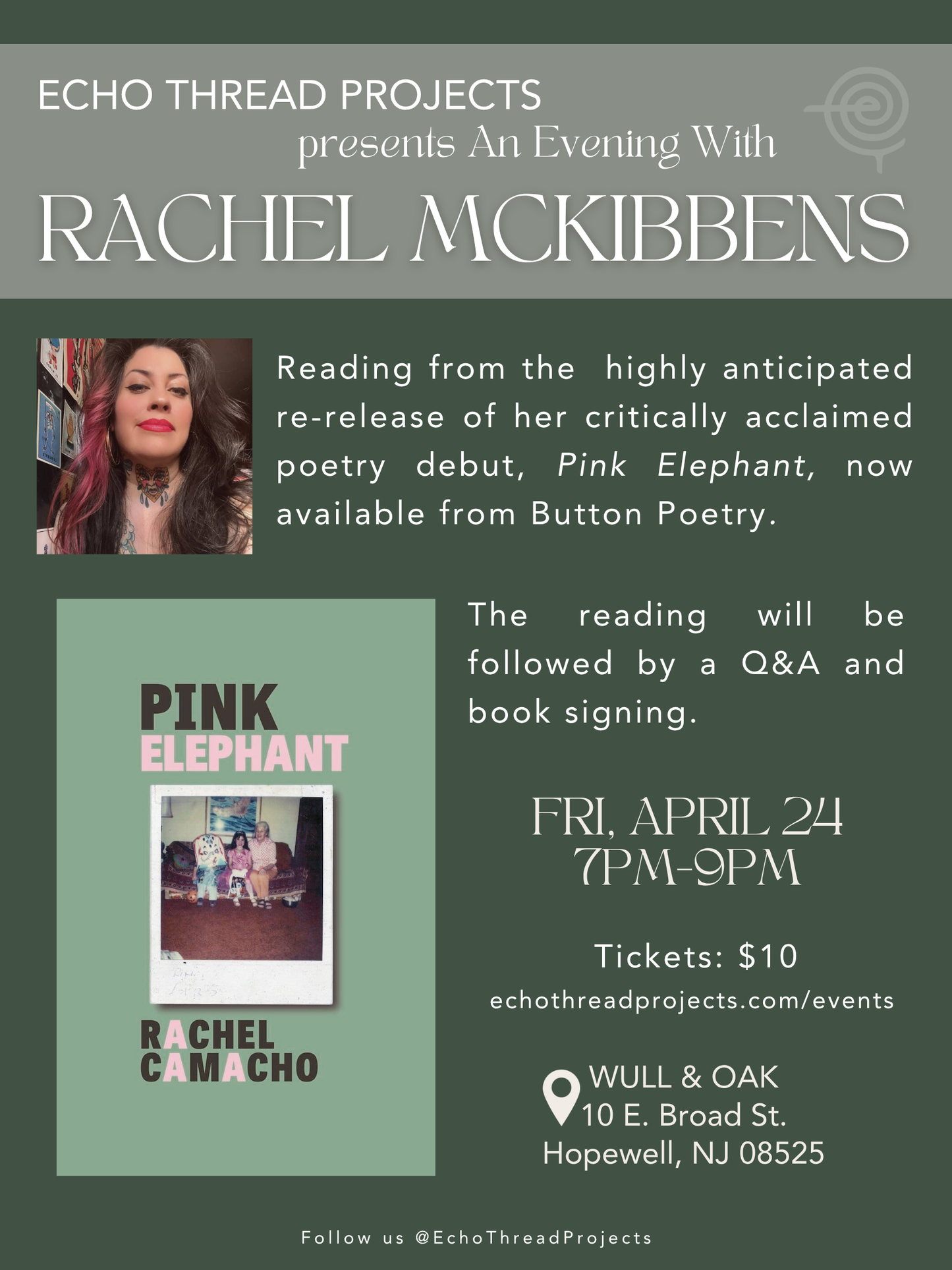Apr. 24 | An Evening with Rachel McKibbens