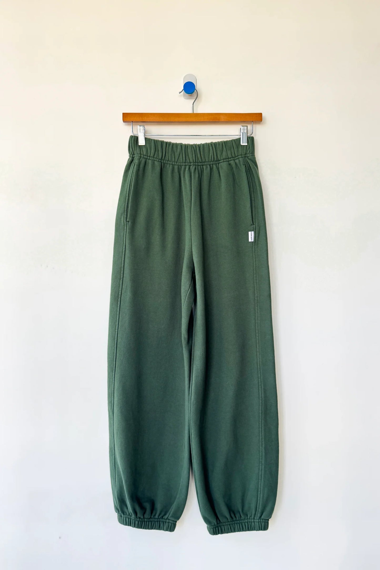 French Terry Balloon Pants - Cedar Green