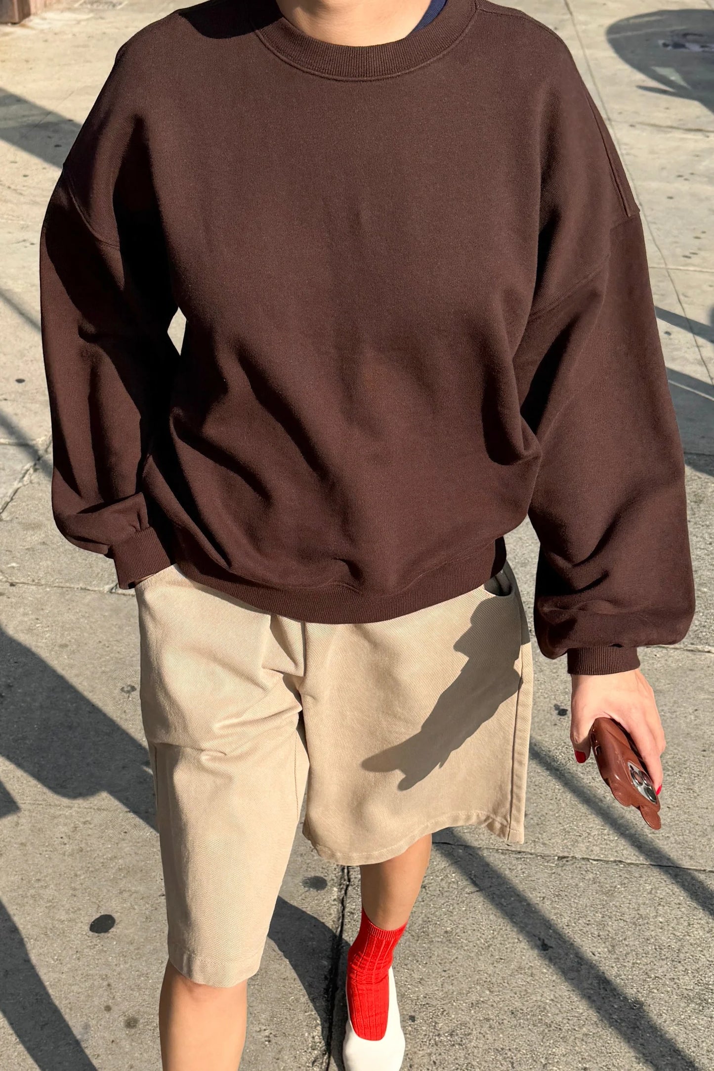 French Terry Core Sweatshirt - Cocoa Bean