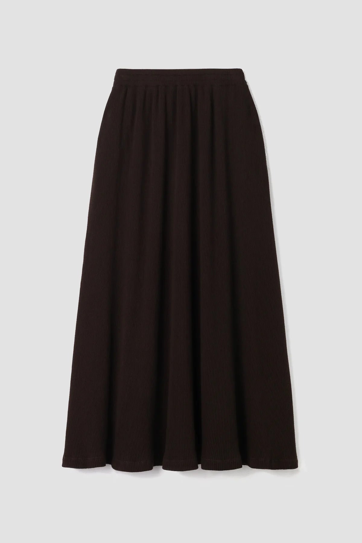 Fiona-Rae Organic Cotton Rib Skirt - Cacao