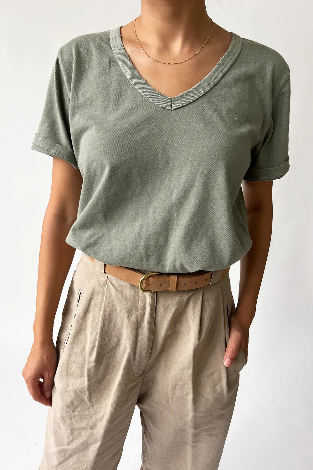 Organic Cotton La Vie Tee - Artichoke