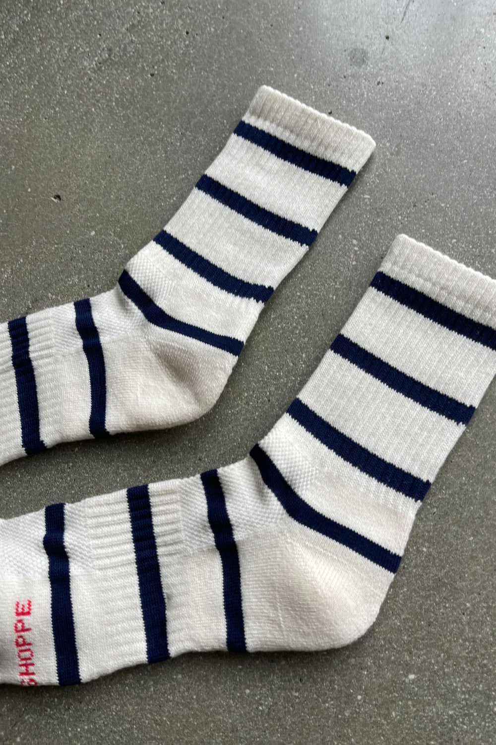 Striped Boyfriend Socks - Sailor