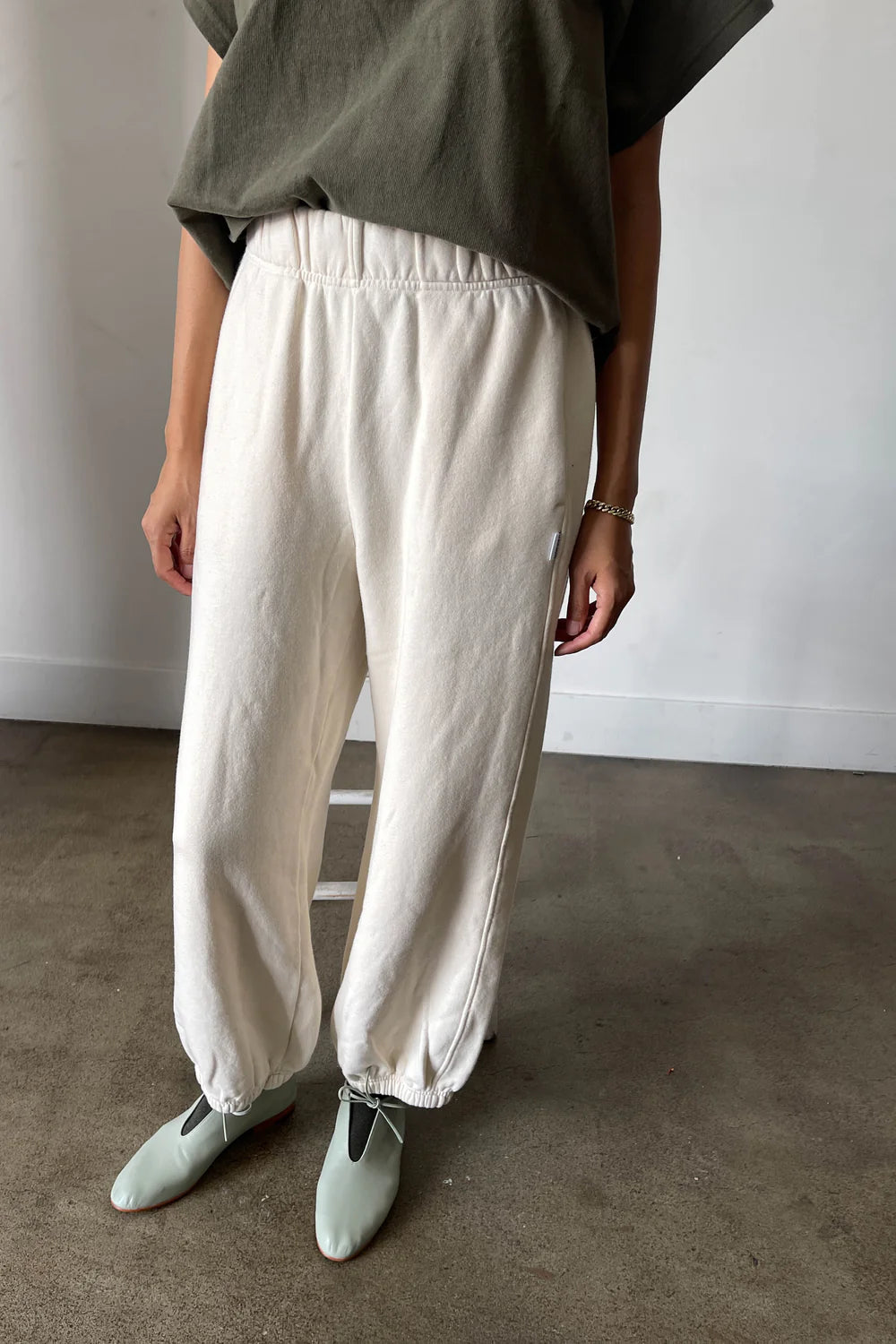 French Terry Balloon Pants - Naturel