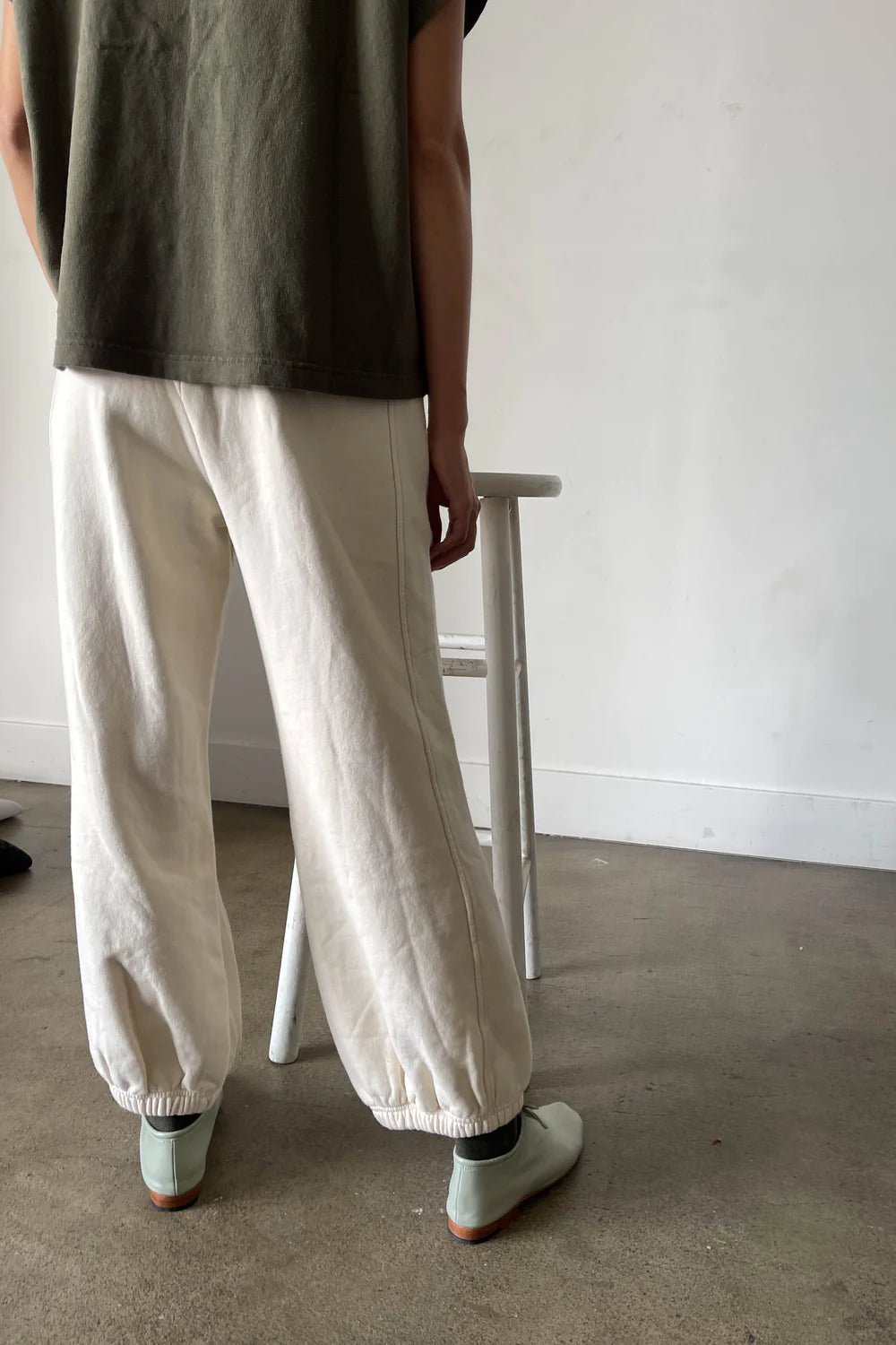 French Terry Balloon Pants - Naturel