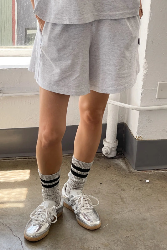 Flared Basketball Shorts - Icy Grey