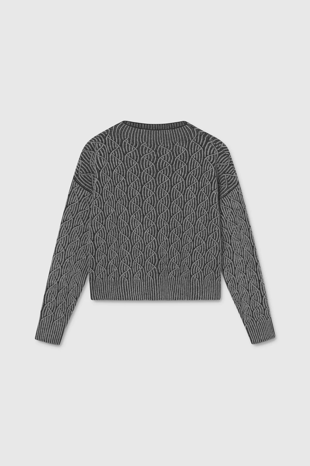 Zoya Bicolour Lambswool Sweater - Black
