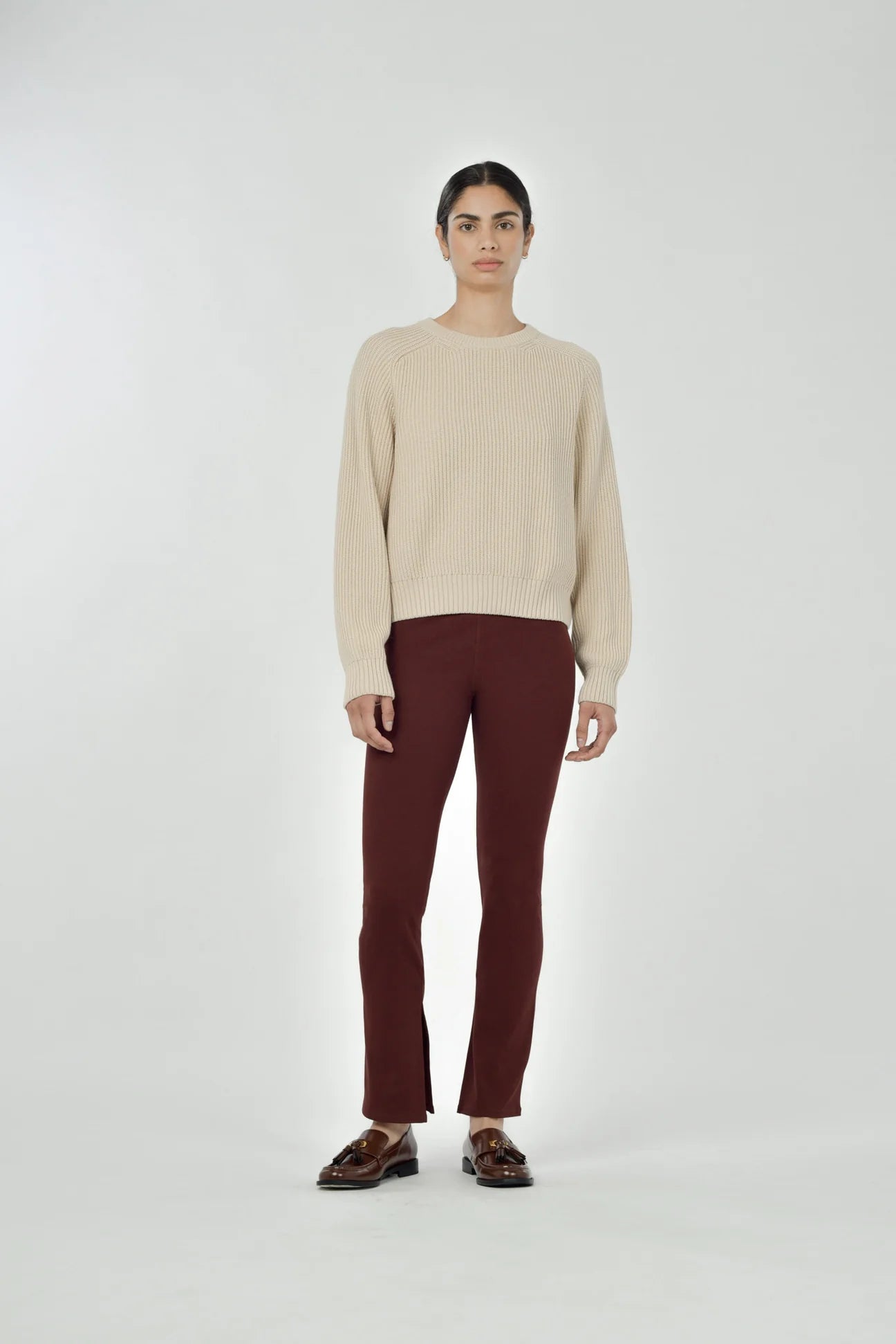 Avery Crew Neck Sweater - Vintage Oat