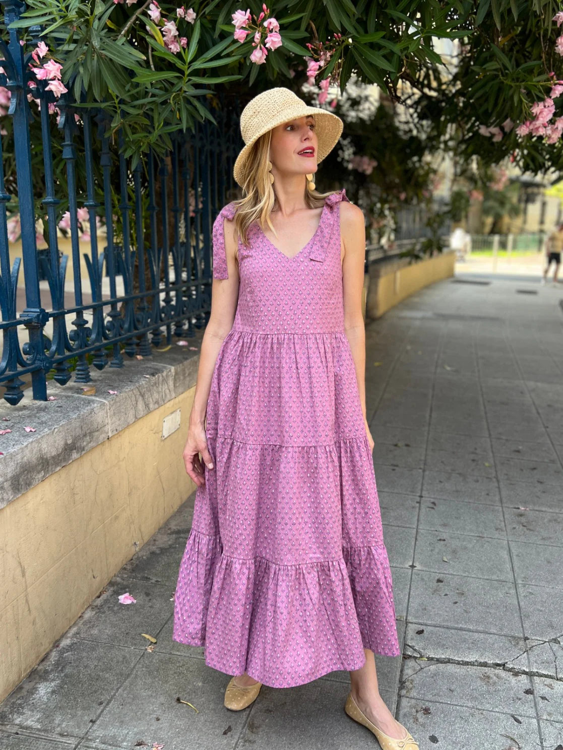 Lorelei Dress - Purple Buds