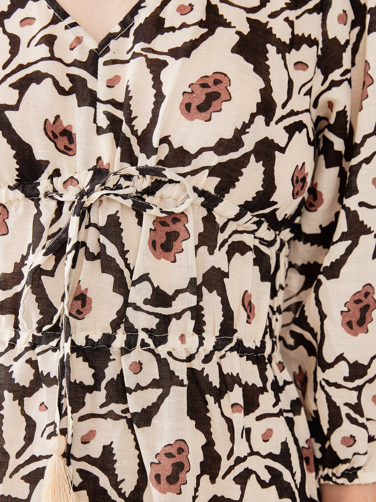 Maddie Dress - Black and White Floral