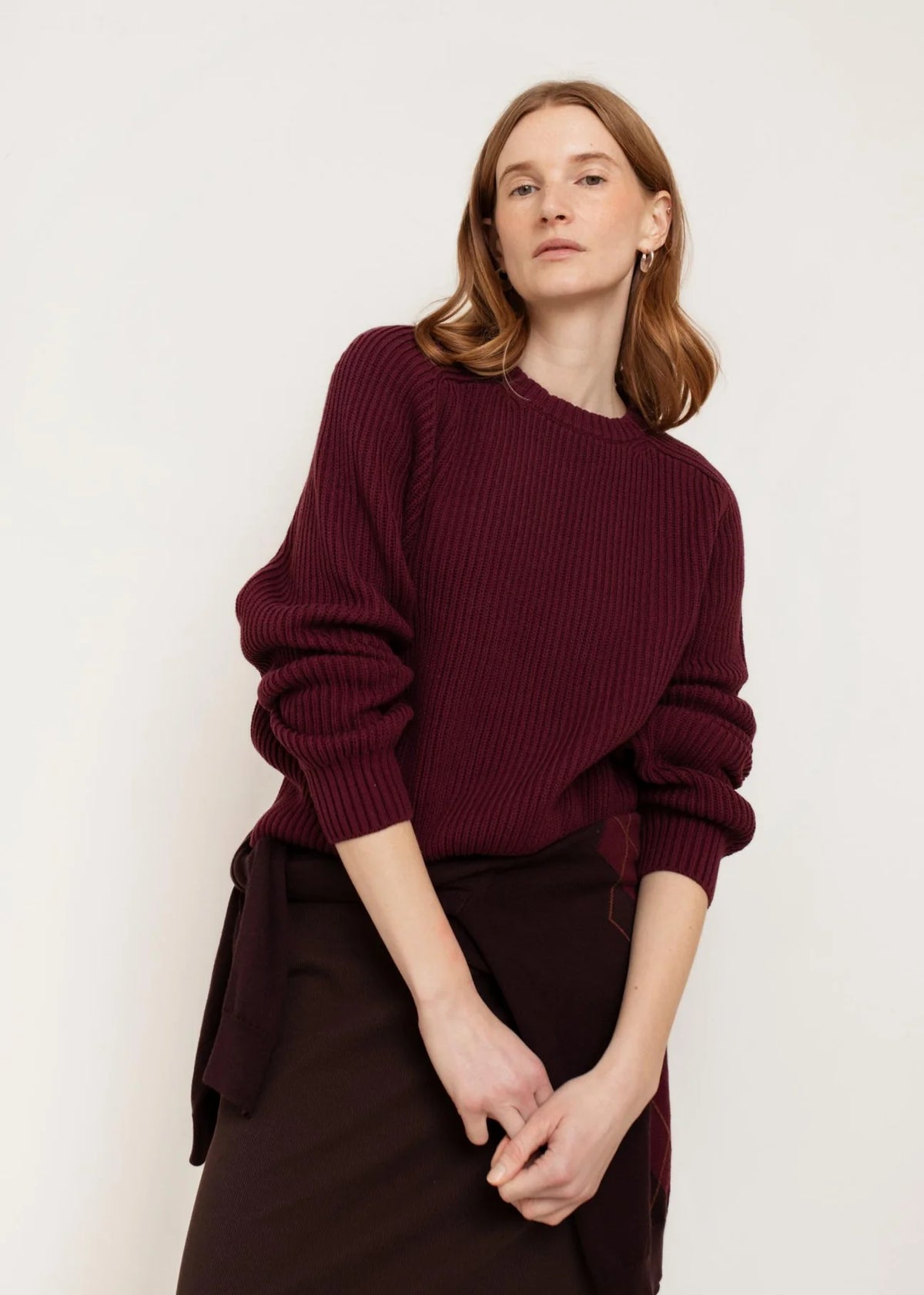 Avery Crew Neck Sweater - Fig