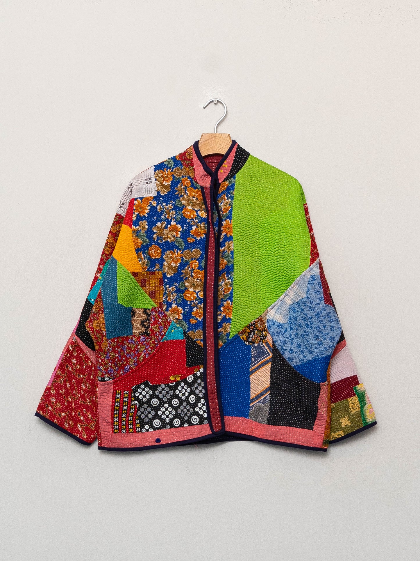 The Ladhiya Quilted Patchwork Kantha Jacket