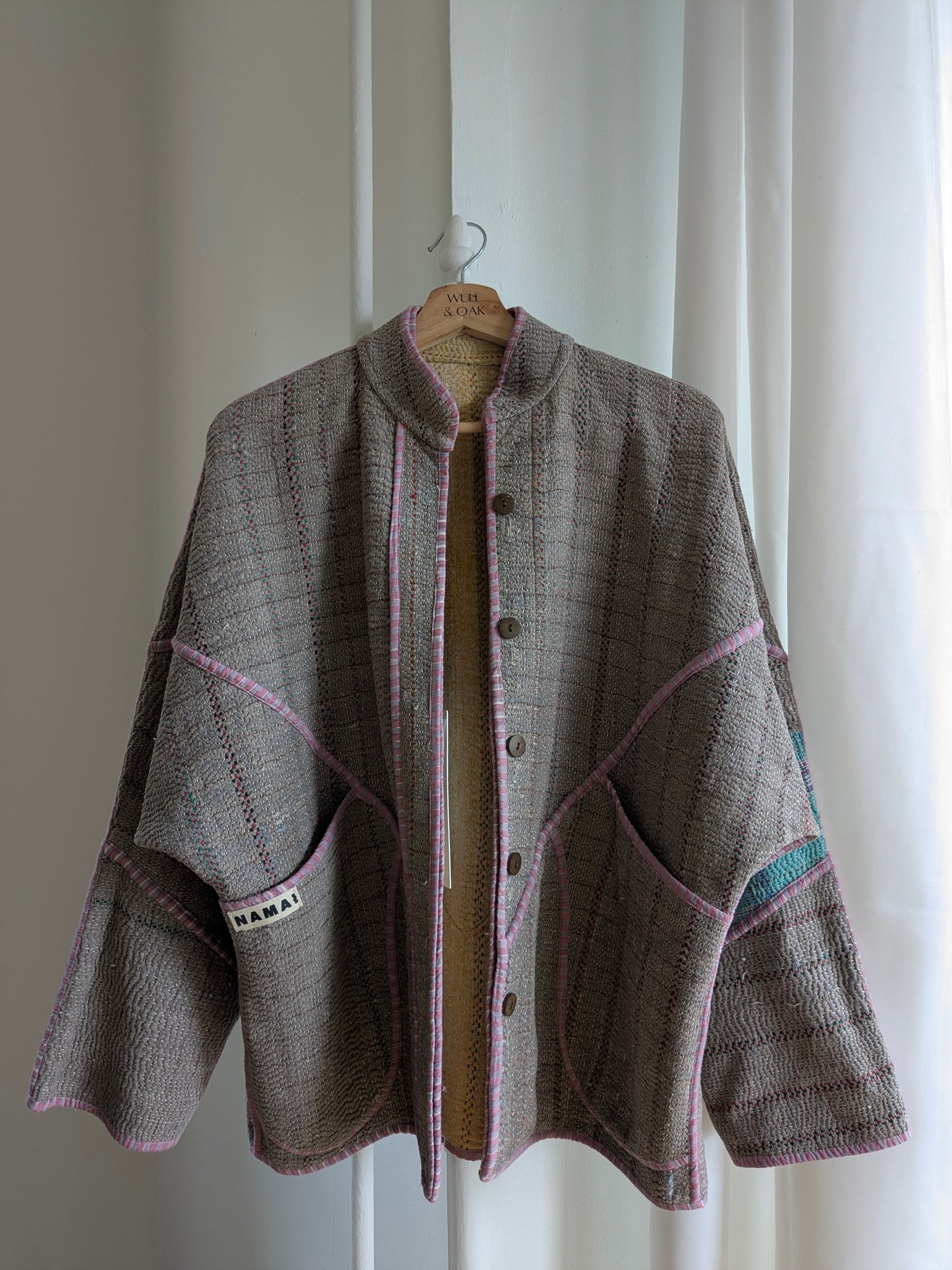 The Ladhiya Quilted Patchwork Kantha Jacket