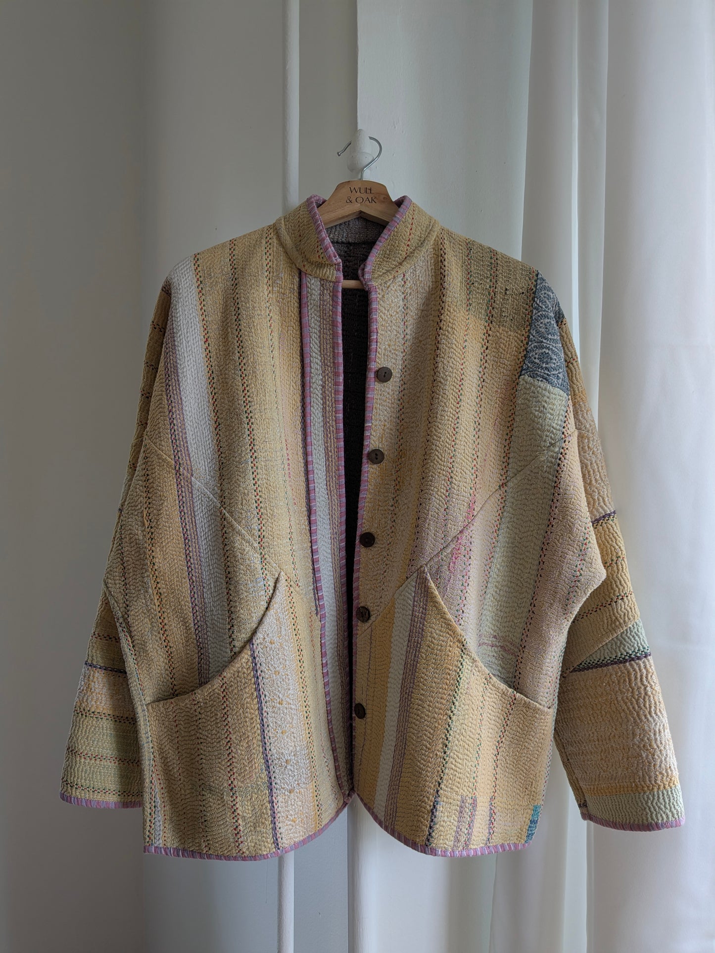 The Ladhiya Quilted Patchwork Kantha Jacket