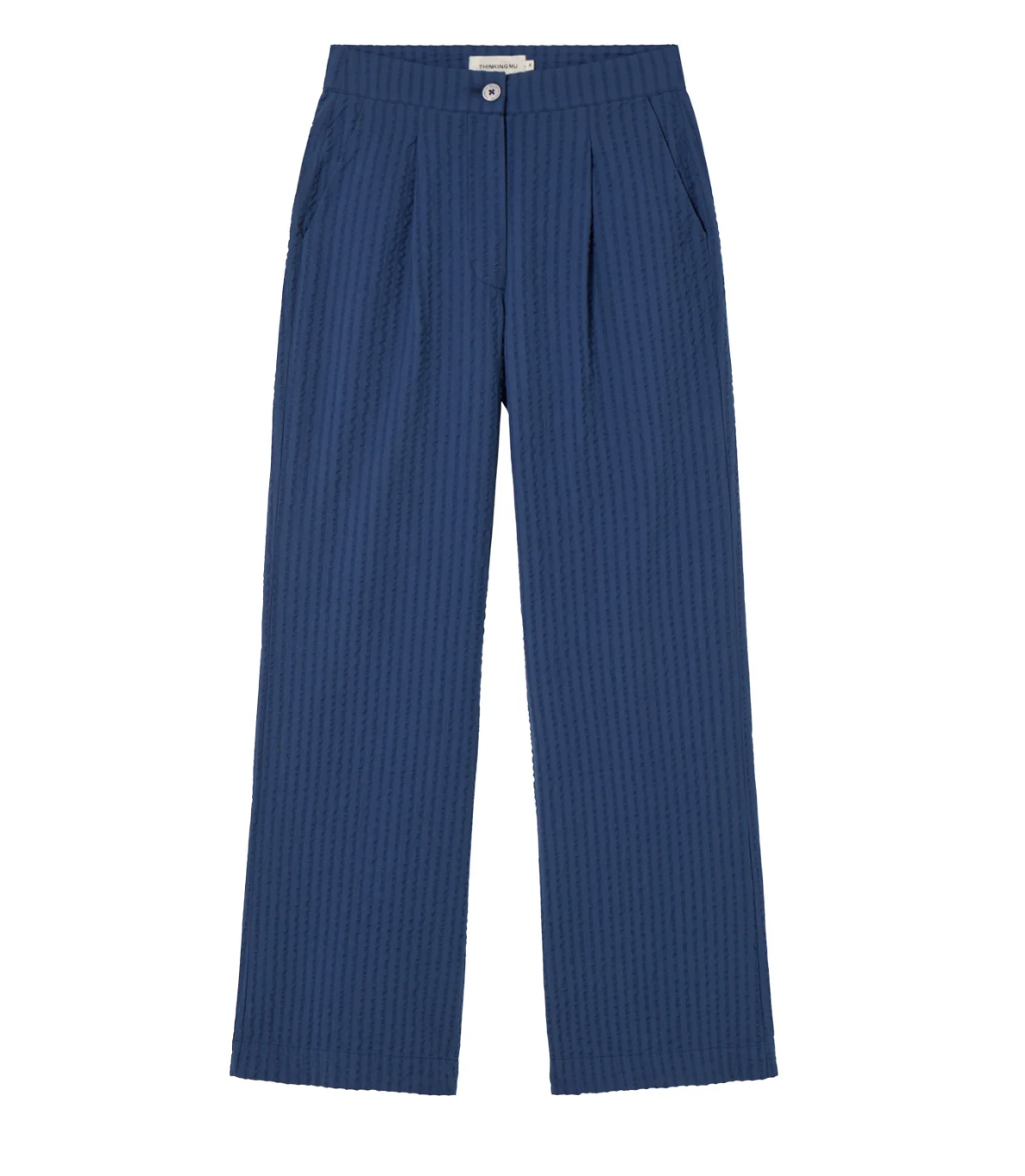 Manolita Seersucker Pants - Blue