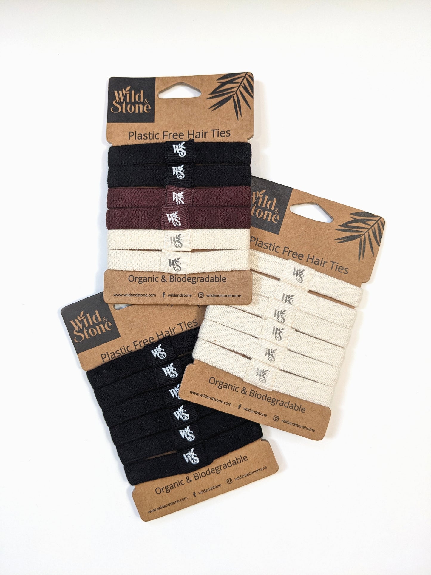 Plastic Free Hair Ties - 6 Pack (multiple color options)