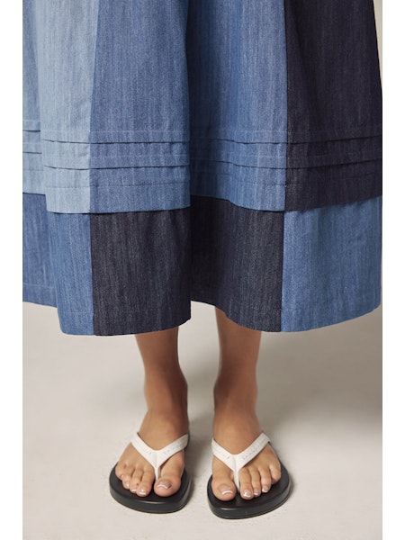 Contrast Midi Skirt