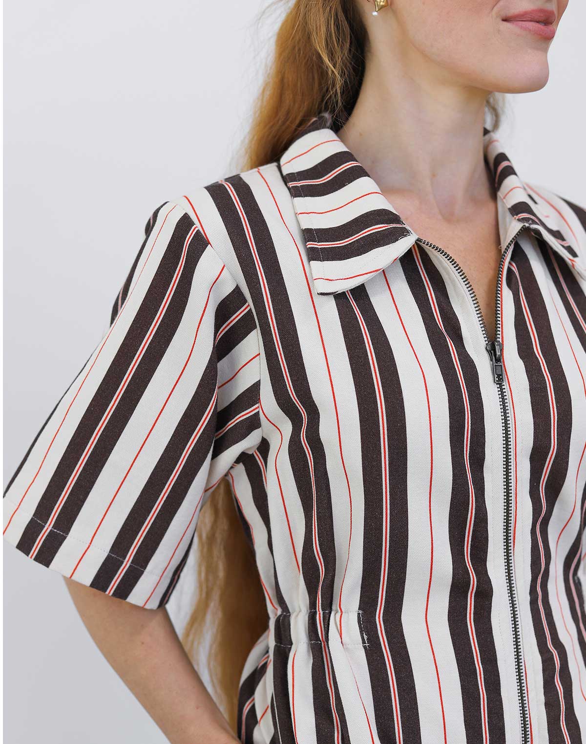 Long Utility Dress - Stripe