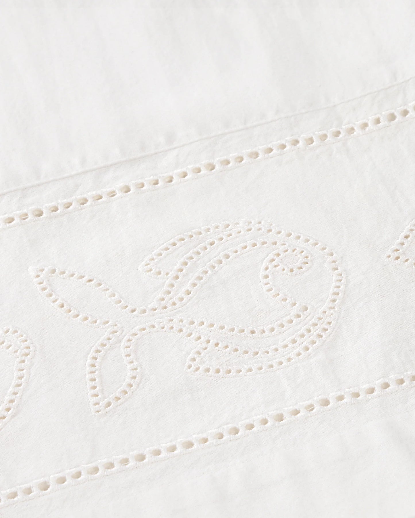Brigitte Embroidered Relaxed Pants - White