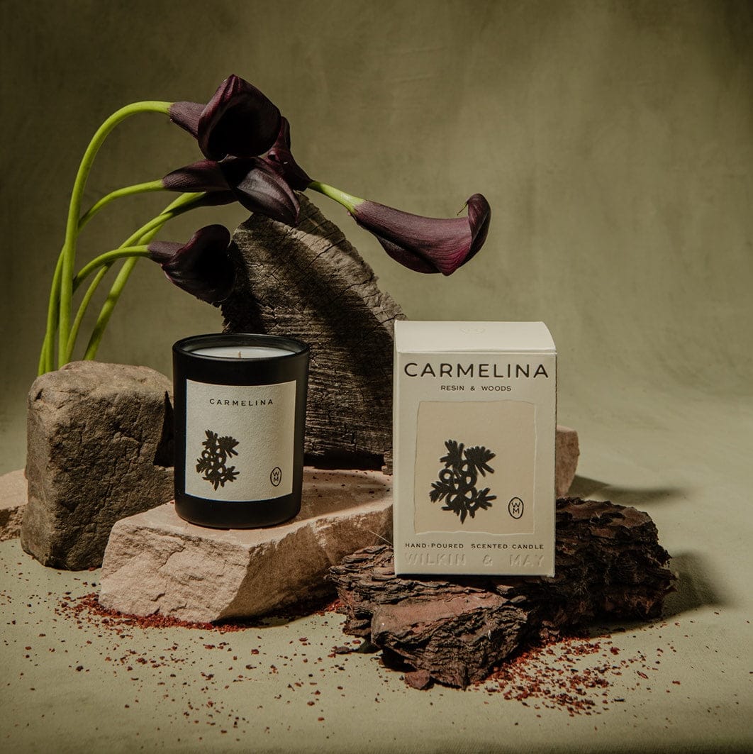 Carmelina Candle - Resin & Woods