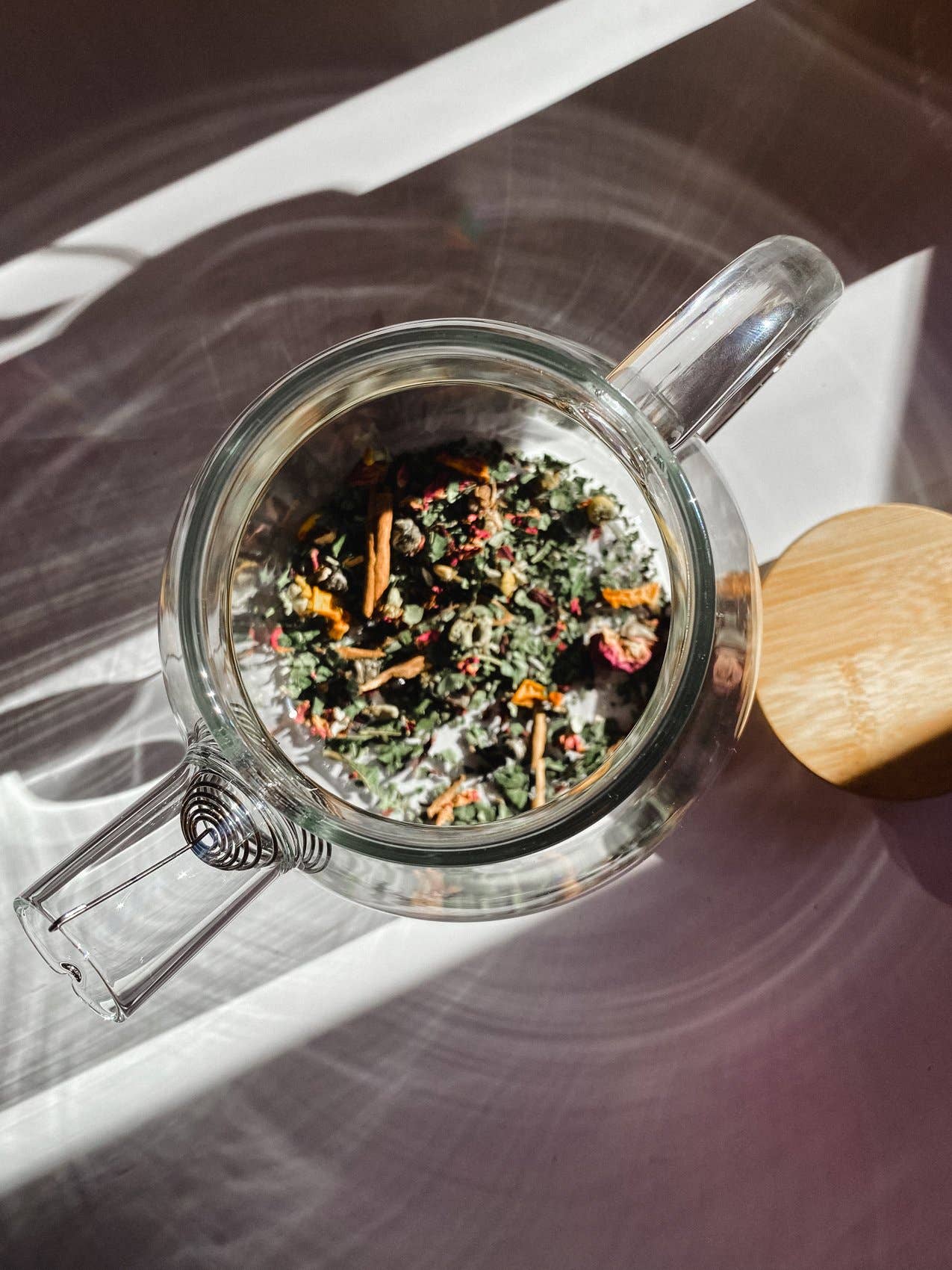 Teapot with Bamboo Lid - 1.8L / 60oz | Borosilicate Glass