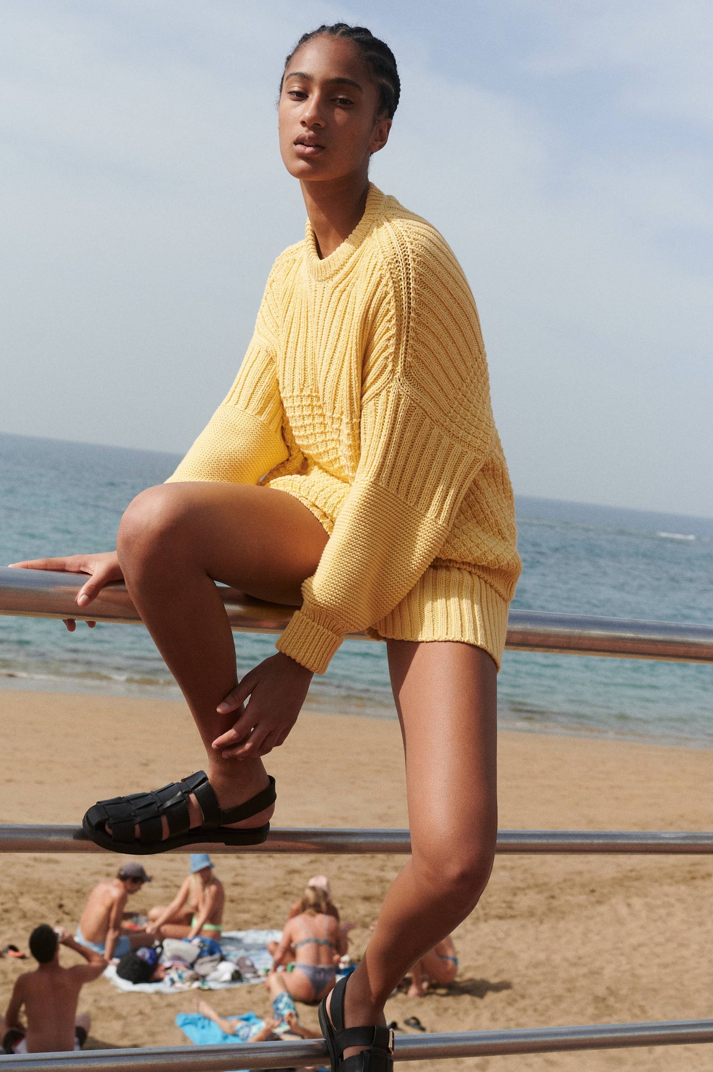 Delčia Organic Cotton Sweater - Lemon