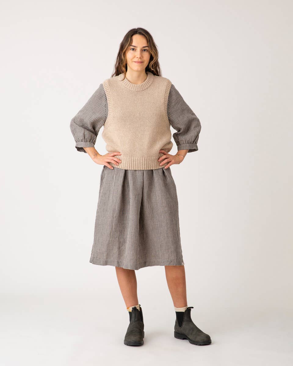 Slipover Knit Vest - Limestone Beige